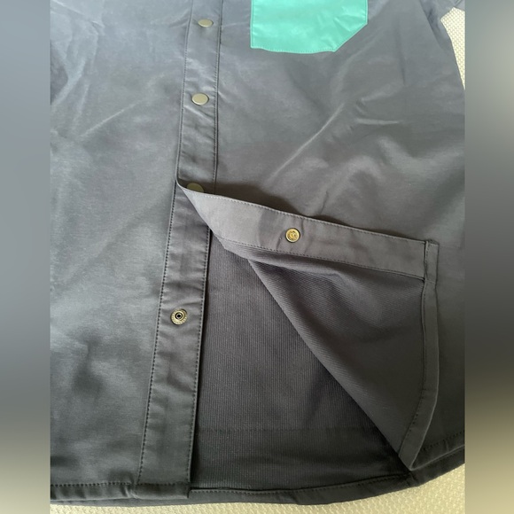 New L.L. Bean Men’s Navy Hooded Wind Shirt Size Small - Picture 8 of 9